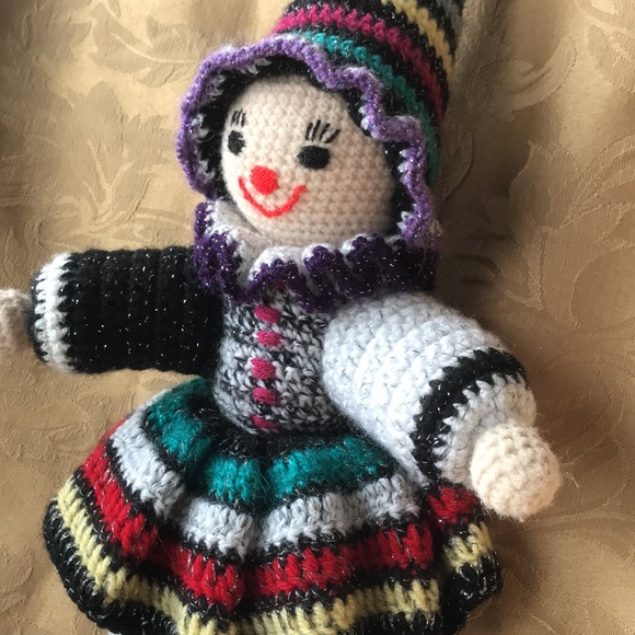 RARE Vintage handmade Crochet doll. UNISEX - Picture 5 of 5